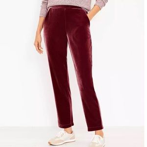 NWT Loft Mauve Velvet Pants